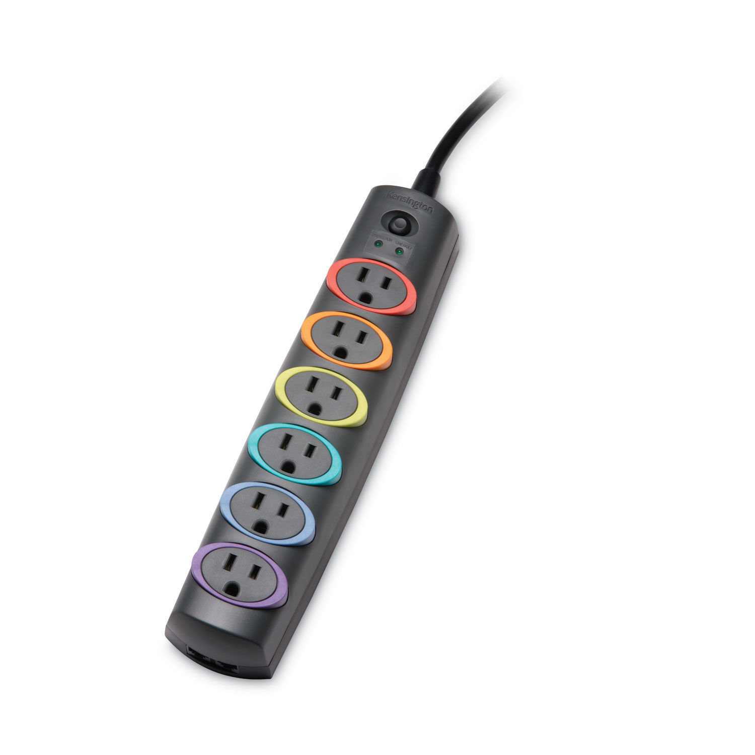 SmartSockets Color-Coded Strip Surge Protector by Kensingtonandreg; KMW62146