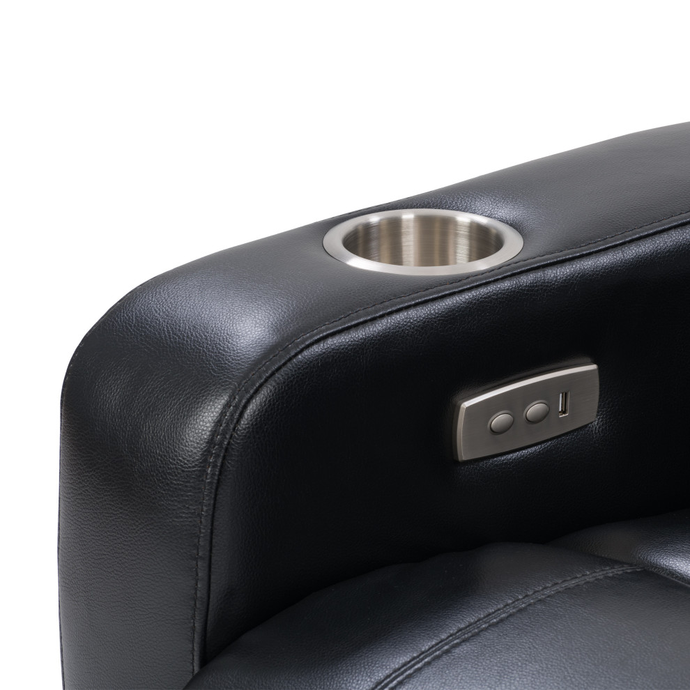 CorLiving Oren PU Theatre Recliner   Contemporary   Recliner Chairs   by CorLiving Distribution LLC  Houzz