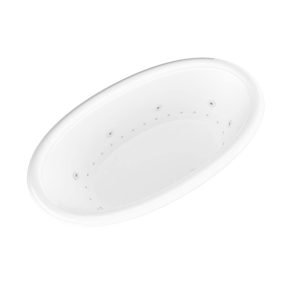 Universal Tubs Topaz 78 in. Oval Drop-in Whirlpool and Air Bath Tub in White HD4478PCDR