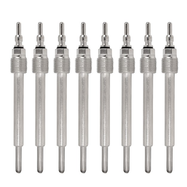 Unique Bargains Diesel Heater Glow Plugs For Ford F250 F350 F50 E350 6 0l 2004 2006 Silver Tone Set Of 8