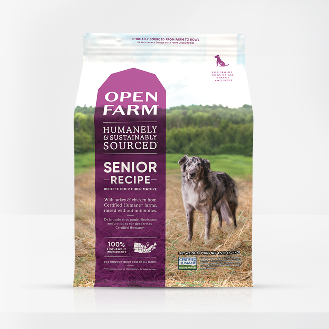 Open Farm Senior Dry Dog Food， 4.5 Lbs.