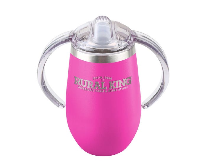 Rural King Kids Sippy Cup， Hot Pink - 87-973-0204