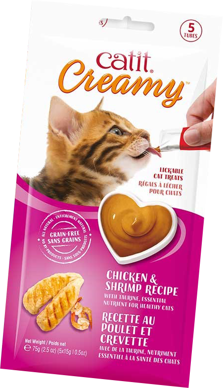 Catit Creamy Treat 5 Pack - Chicken and Shrimp