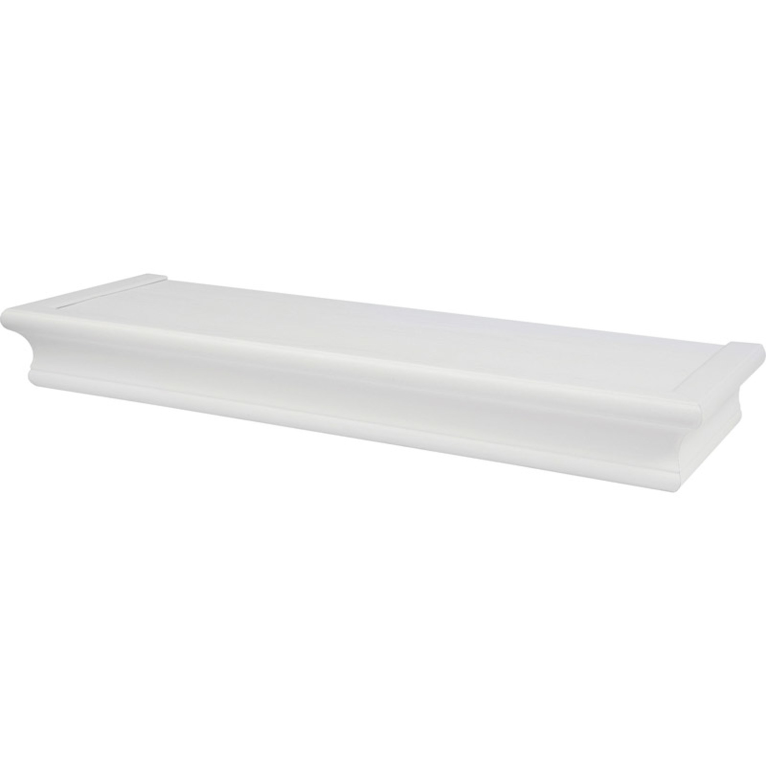 High and Mighty 2 in. H X 18 in. W X 6 in. D White Wood Floating Shelf