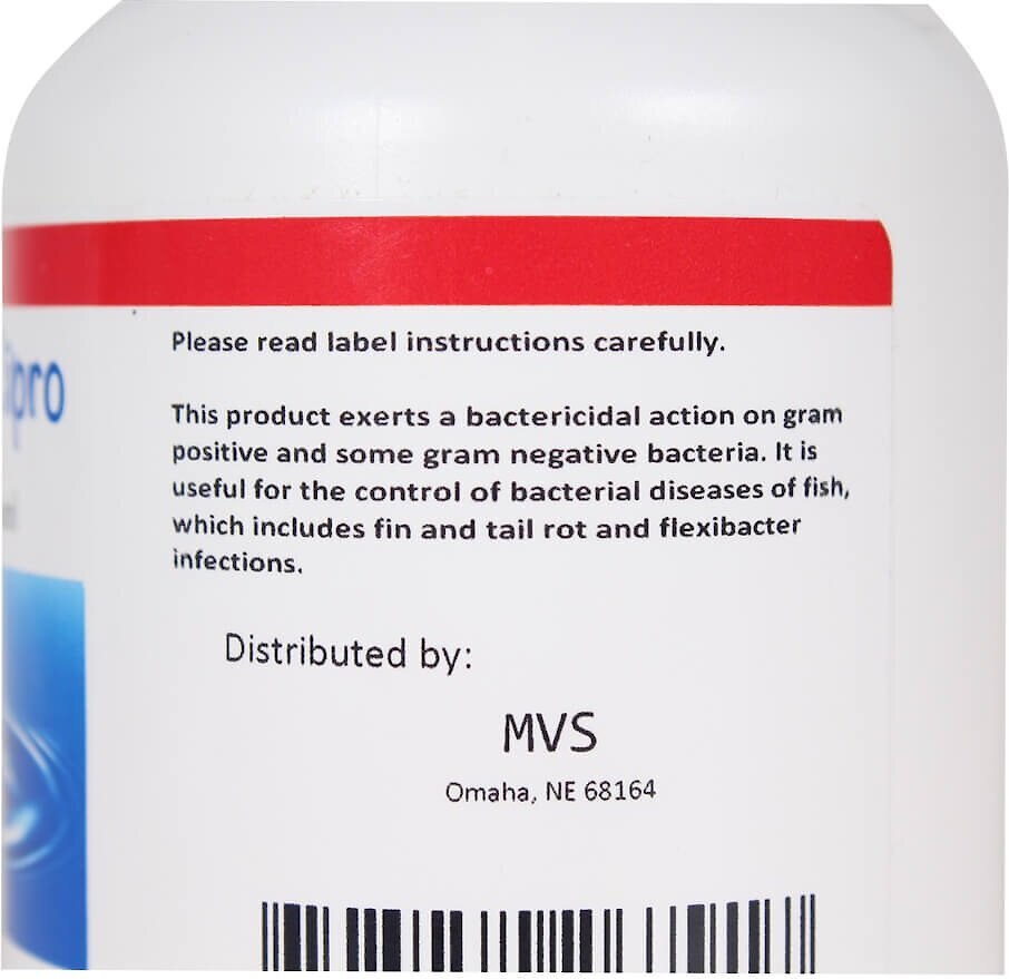 Midland Vet Services Aqua-Cipro Forte Ciprofloxacin Fish Antibiotic， 30 count