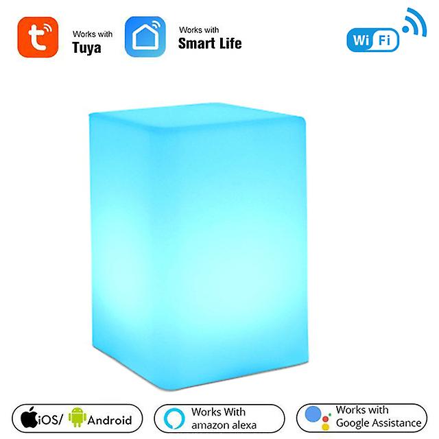 Tuya Wifi Smart Night Light Mp App Voice Control Rgb Led Desk Lamp Coffee Bar Party Table Light Work With Alexa Google Home/echo