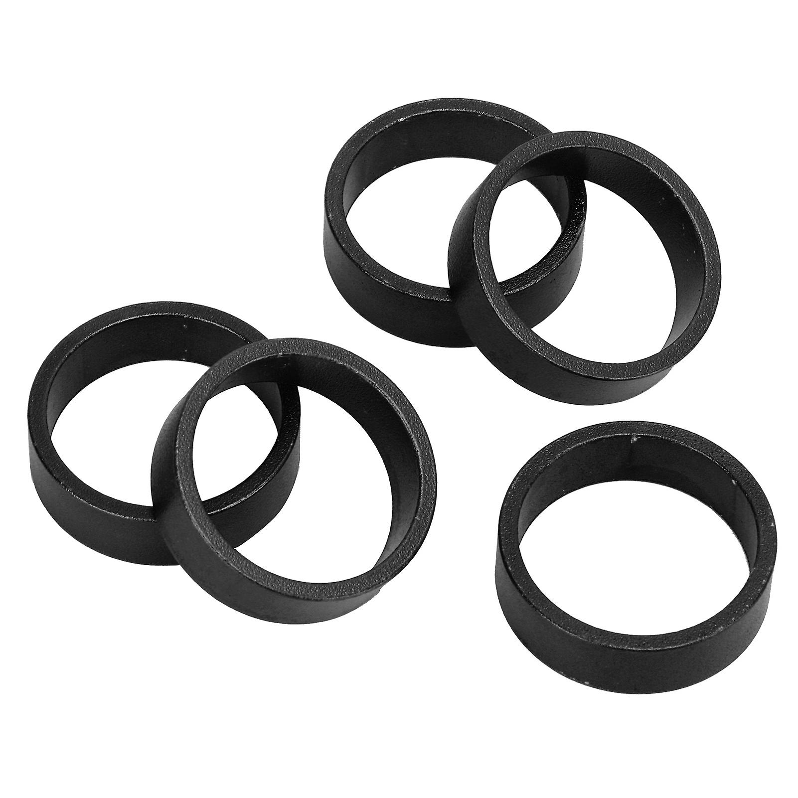 5pcs/set 10mm Bike Headset Washer Glossy Surface Durable Mountain Bike Front Fork Washerblack