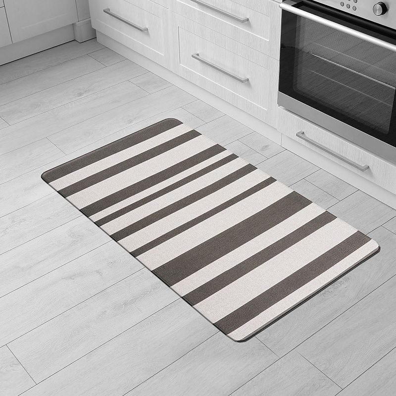 World Rug Gallery Contemporary Striped Anti-Fatigue Mat