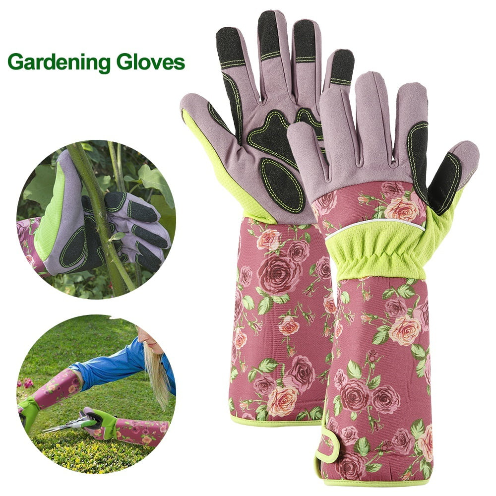 Arms Elbow Protective Thorn Proof Ladies Garden Gauntlet with Long Sleeves Long Gardening Gloves for Women