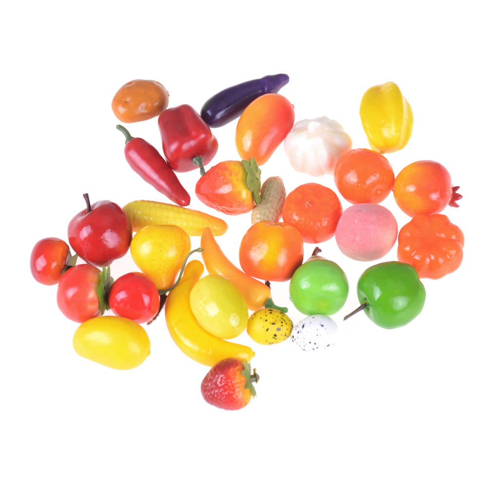 10pcs Mini simulation Fruits Vegetables Kitchen Toys Kid Pretend Play toys