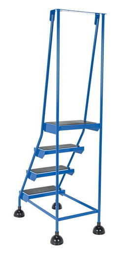 Vestil LAD 4 B spring loaded roll ladder 4 step bl...