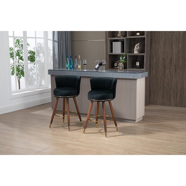 Counter Height Bar Stools Set of 2 andh fixed height to 360 degree