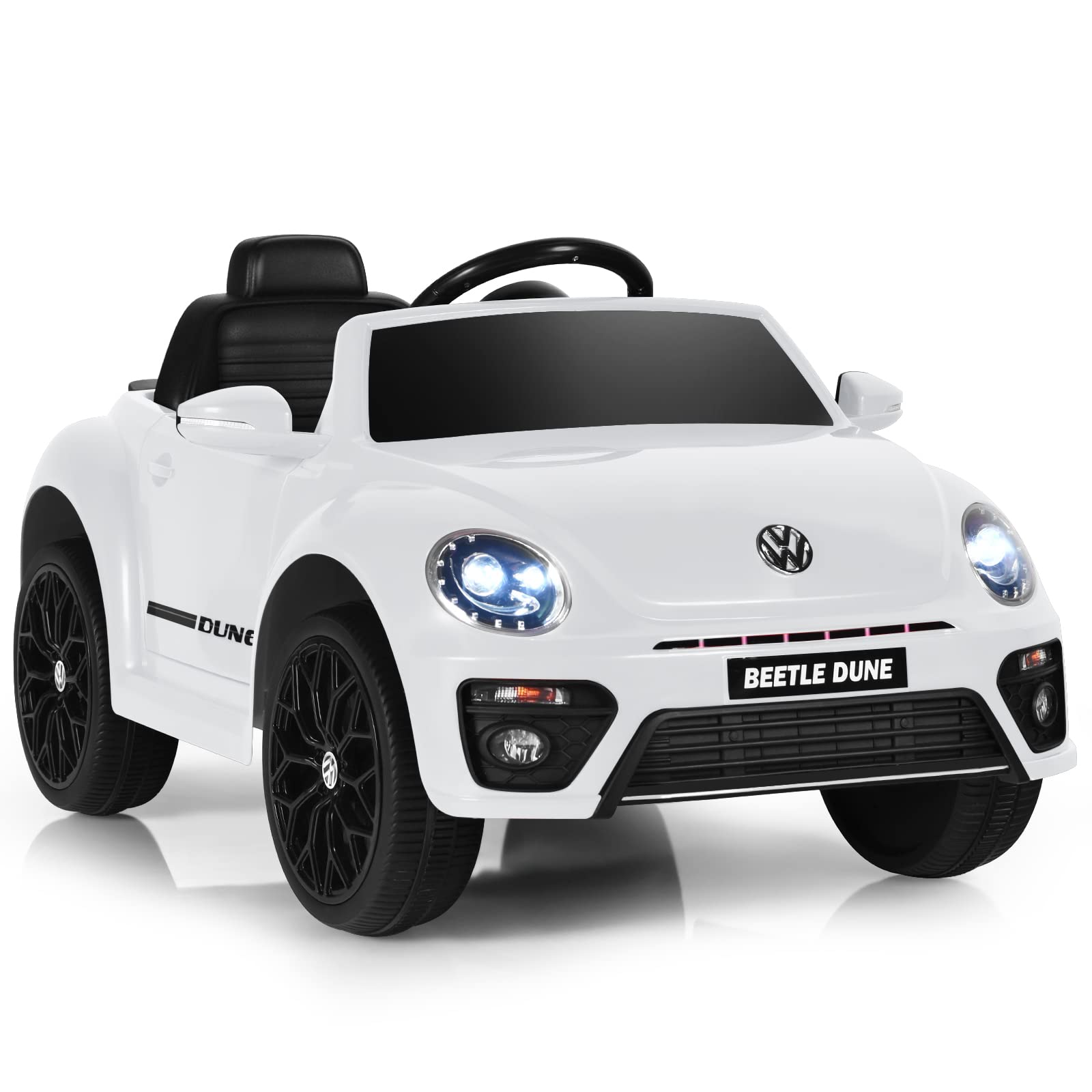 Costzon Ride on Car, 12V Licensed Volkswagen Beetle Battery Powered Vehicle w/ Remote Control