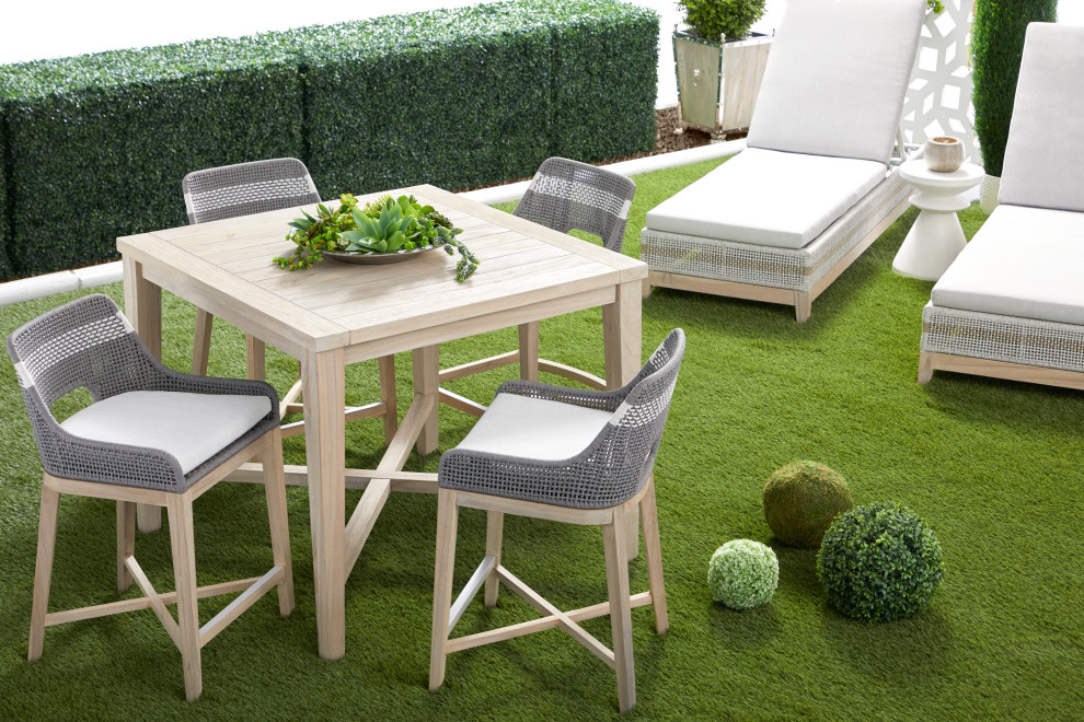 Carmel Outdoor 42 quotSquare Counter Table   Transitional   Outdoor Pub And Bistro Tables   by HedgeApple  Houzz