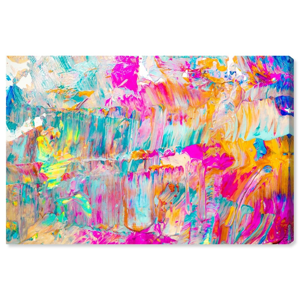 Oliver Gal 'Sunshine Days' Abstract Wall Art Canvas Print Paint   Pink  Blue