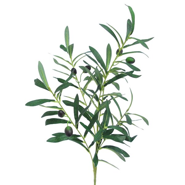 Set of 6 Artificial Olive Leaf Stem Plant Greenery Foliage Spray Branch 35in