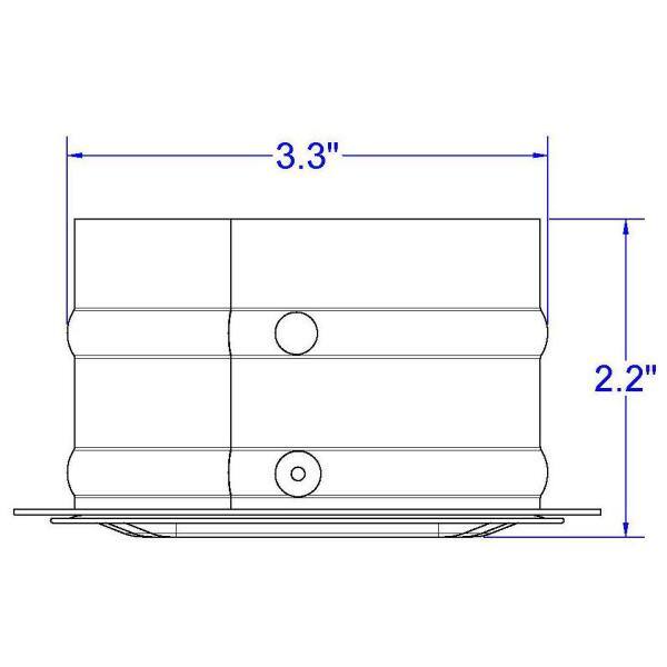 Active Ventilation 3 in. Bathroom Soffit Vent White BSV-3-WT