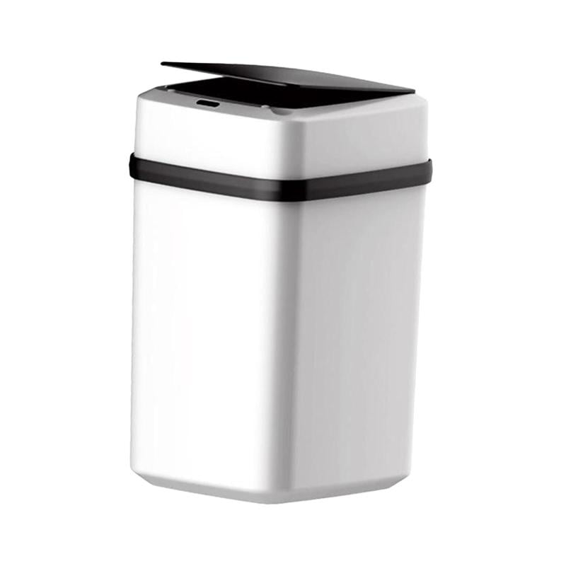 12L Touchless Trash Can Smart Sensor Automatic Rubbish Bins Black White