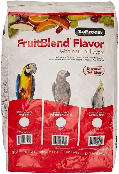 ZuPreem FruitBlend Flavor with Natural Flavors Daily Large Bird Food