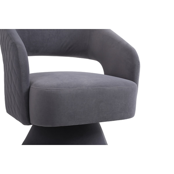 Velvet Swivel Rhombus Accent Chair Armchair， Round Barrel Chair Single Sofa Lounge Chair Barrel Chair for Living Room Bedroom