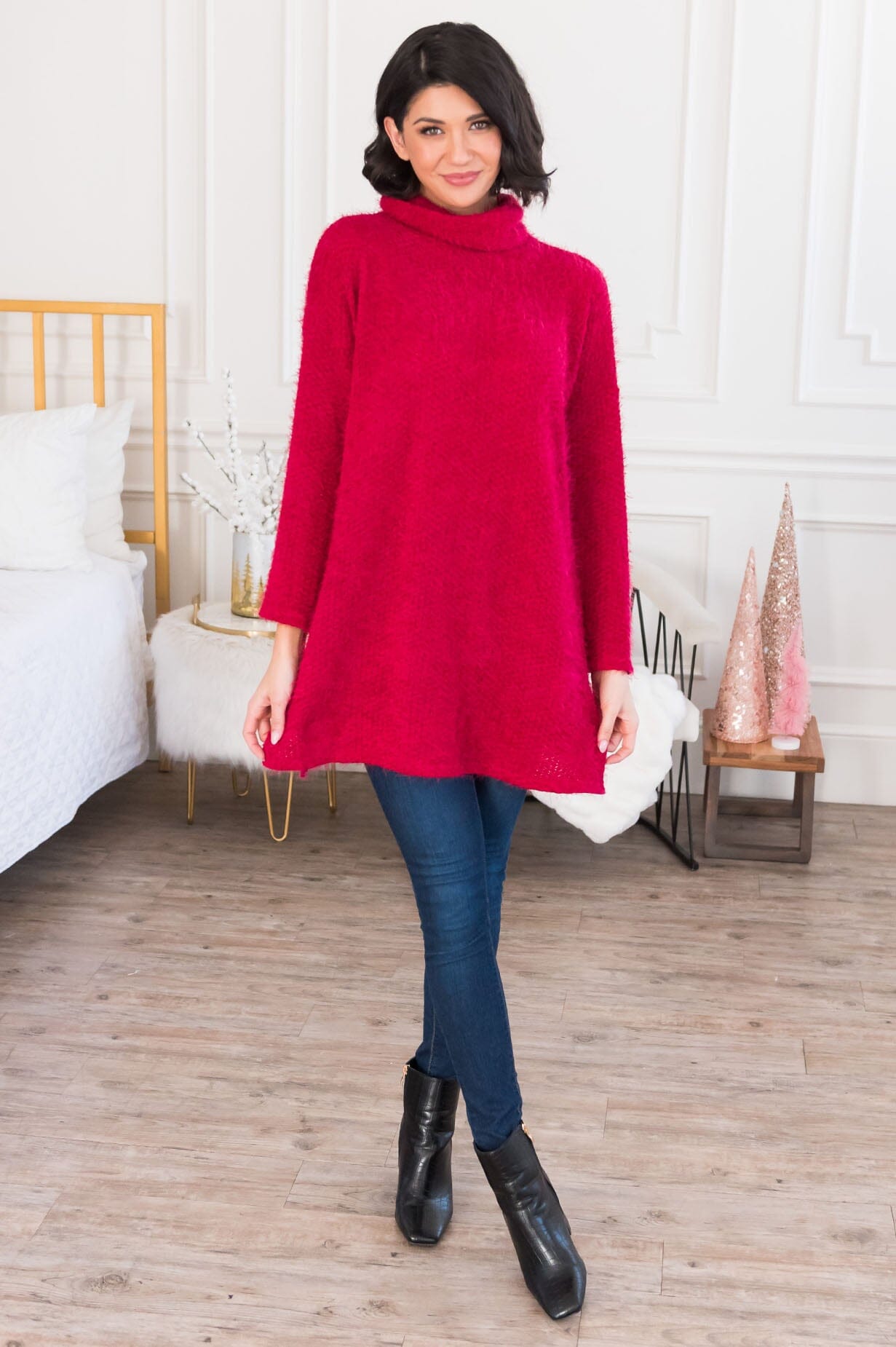 Falling For Chenille Modest Sweater