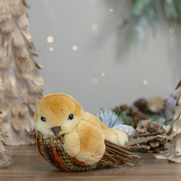 Orange And Brown Autumn Harvest Twig Bird