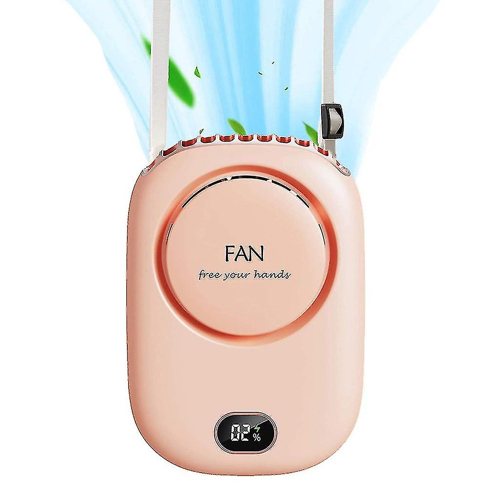 Portable Neck Fan， Mini Hanging Neck Fan With Adjustable Lanyard And Bracket， Usb Rechargeable Hands Free 3 Wind Speed Personal Fan For Indoor Outdoor