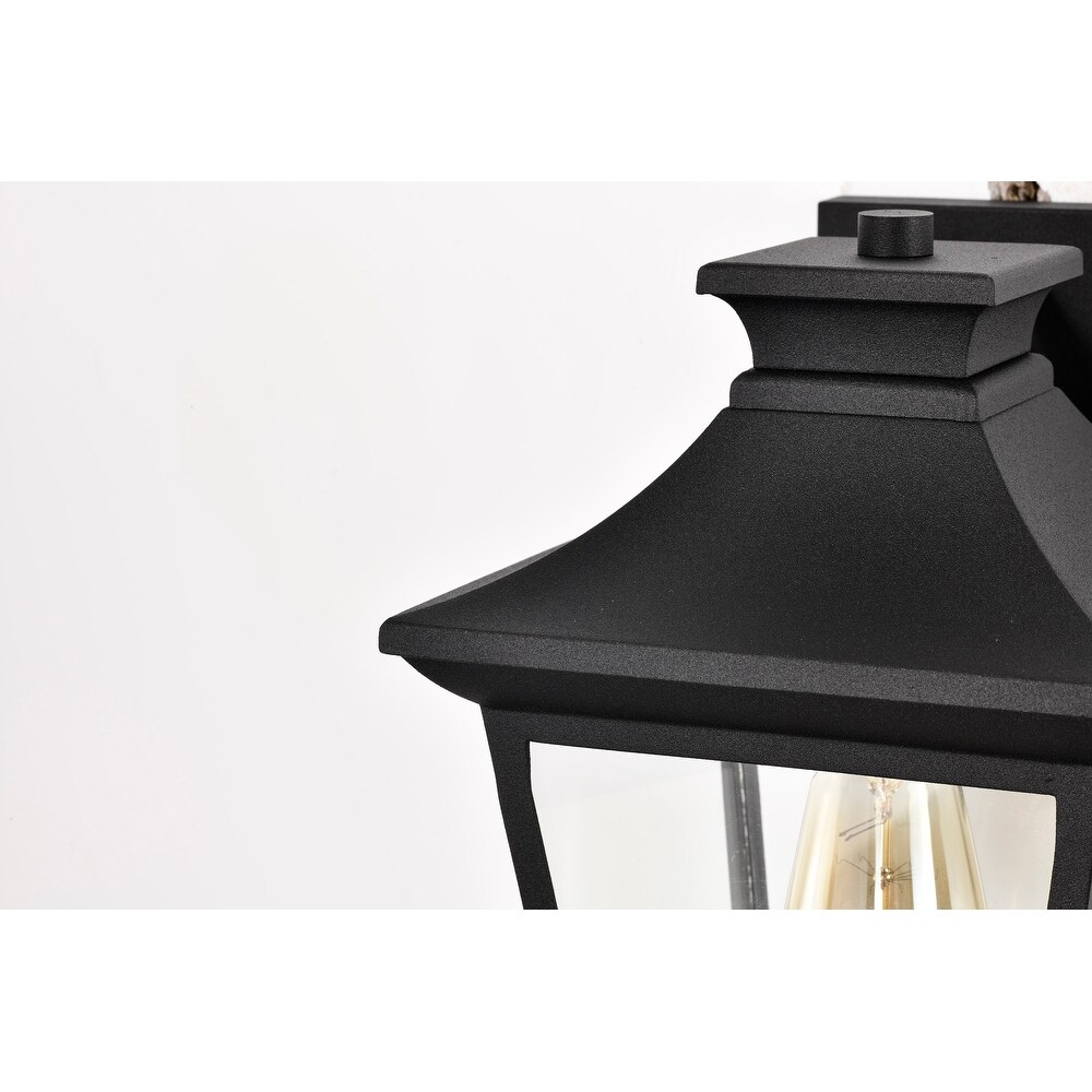 Jasper Outdoor Small Wall Light Matte Black Finish Clear Glass