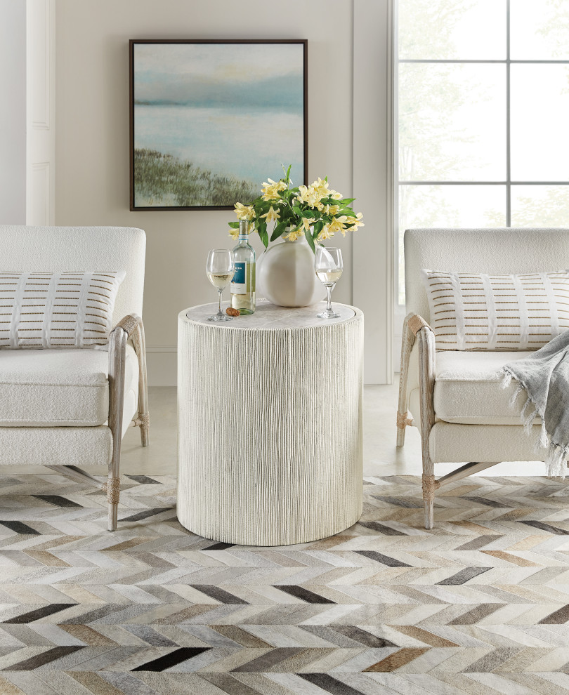 Serenity Swale Round Side Table   Transitional   Side Tables And End Tables   by Hooker Furniture  Houzz