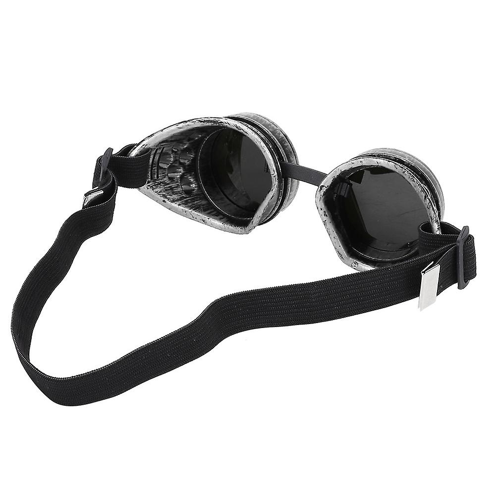 Abs Vintage Style Steampunk Goggles Double Layer Sunglasses For Party Prop Decorvintage Silver