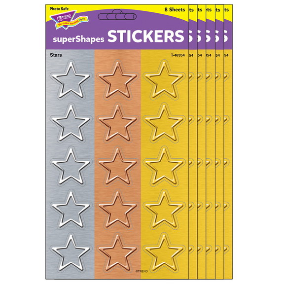 TREND T 46354 6 Stars Supershapes Stickers  Large ...