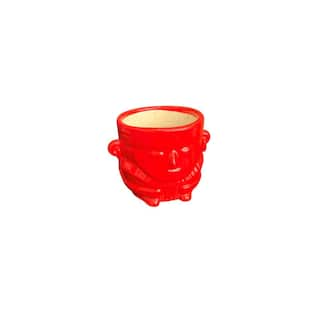 Clay planter Gleam Bloom Red 985372O