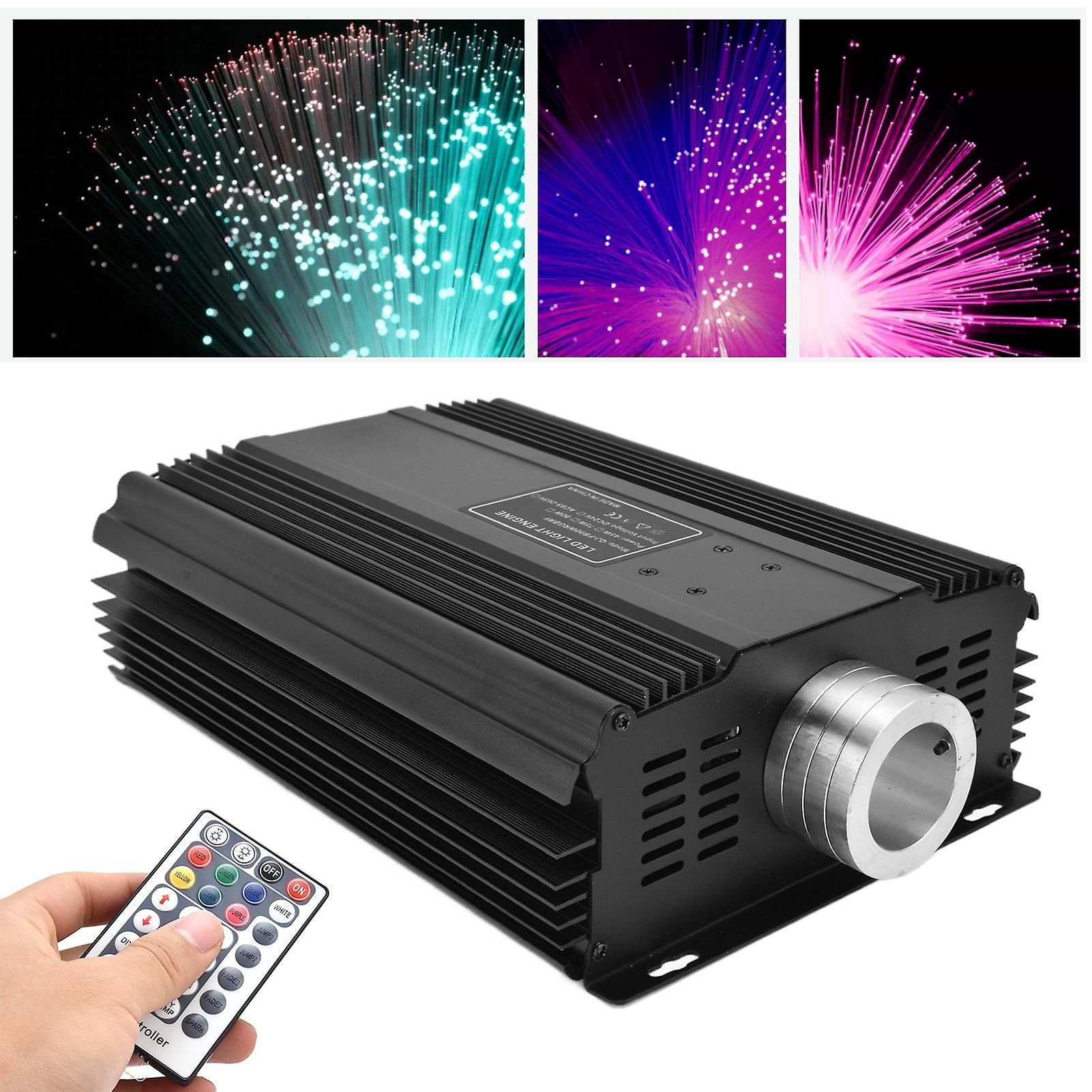 90w Led Fiber Optic Lights Kit Rgb With Remote Control And Dmx Dial Codes For Home Decor， Clubs， And Hotels[us Plugs ]