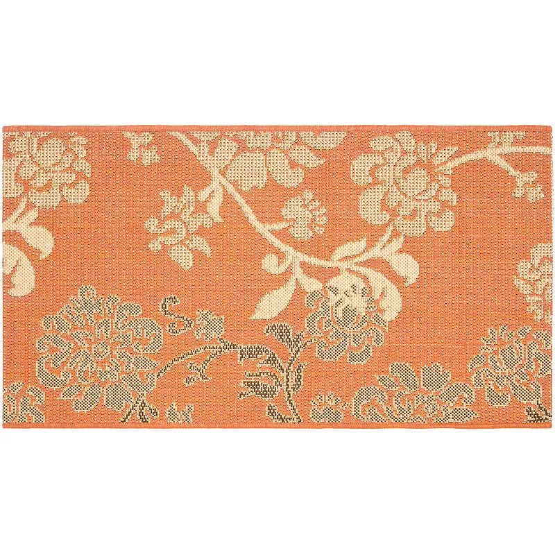 Safavieh Courtyard Floral Vine Indoor Outdoor Rug