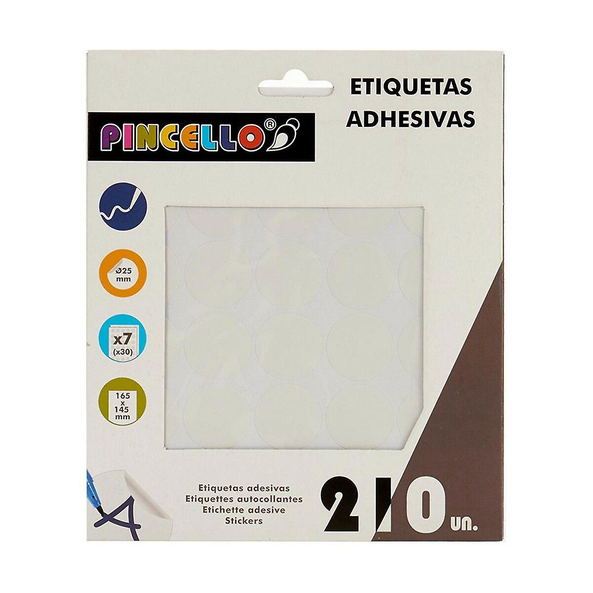 Adhesive labels White Ø 25 mm (12 Units)