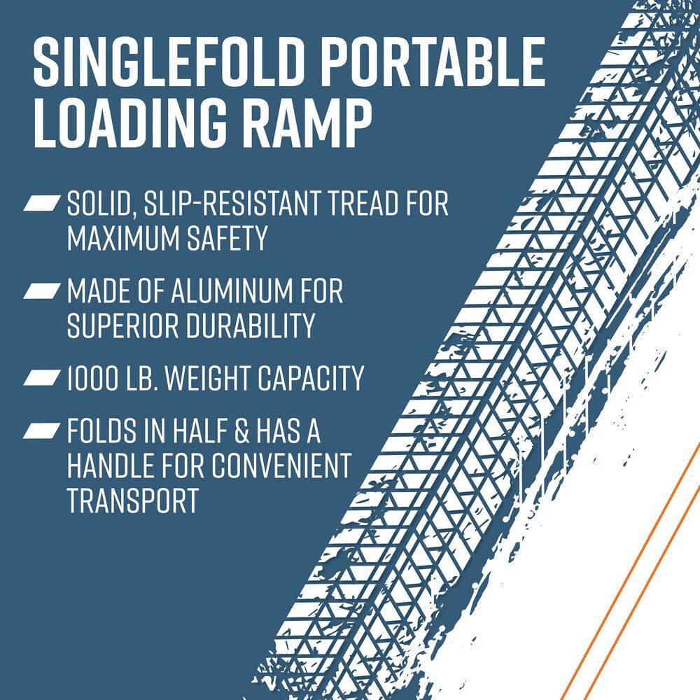 EZ-ACCESS TRAVERSE 8 ft. Singlefold Aluminum Loading Ramp TRAVERSE SF08