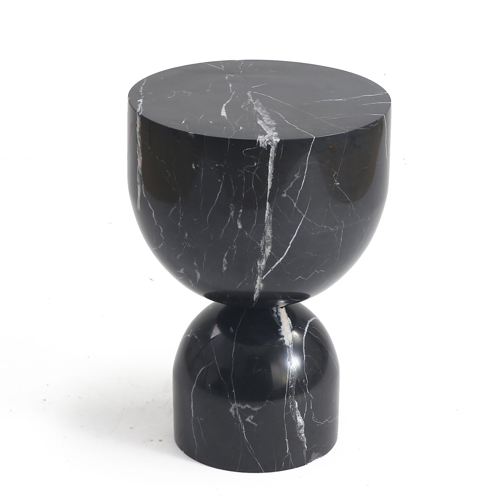 Chess Natural Marble Side Table St8687-30-Bk