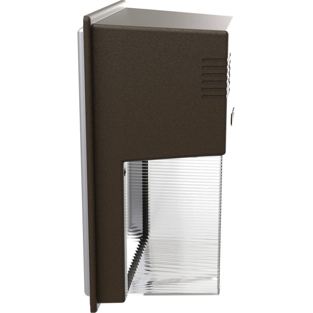 Lithonia Lighting Contractor Select TWS 70-Watt Equivalent Integrated LED Dark Bronze Switchable Lumens CCT and Photocell Wall Pack Light TWS LED ALO SWW2 MVOLT PE DDB M2