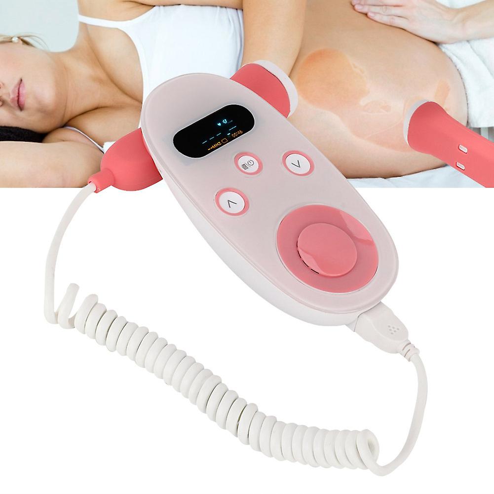 Portable Fetal Doppler Household Precise Heart Rate Monitor Detector For Pregnant Woman (pink)