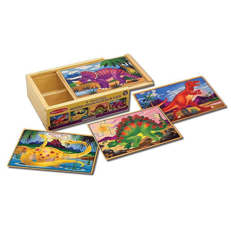 Melissa and Doug Dinosaur Jigsaw Puzzles Box Set