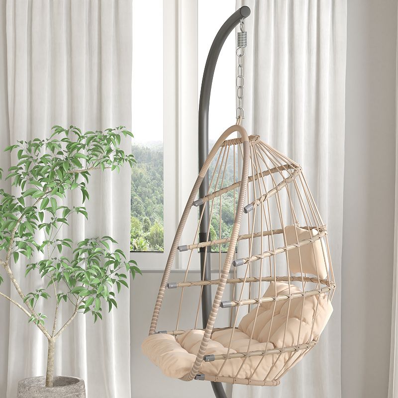 Flash Furniture Cleo Patio Hanging Egg Chair