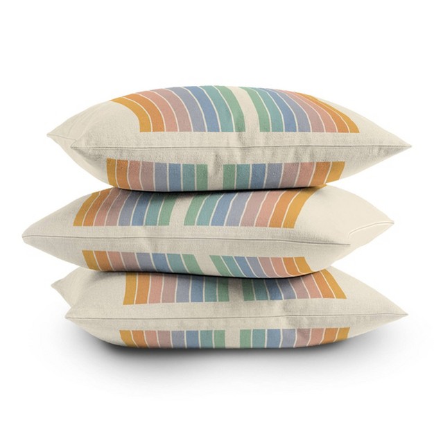 Colour Poems Gradient Arch Rainbow Outdoor Throw Pillow Deny Designs