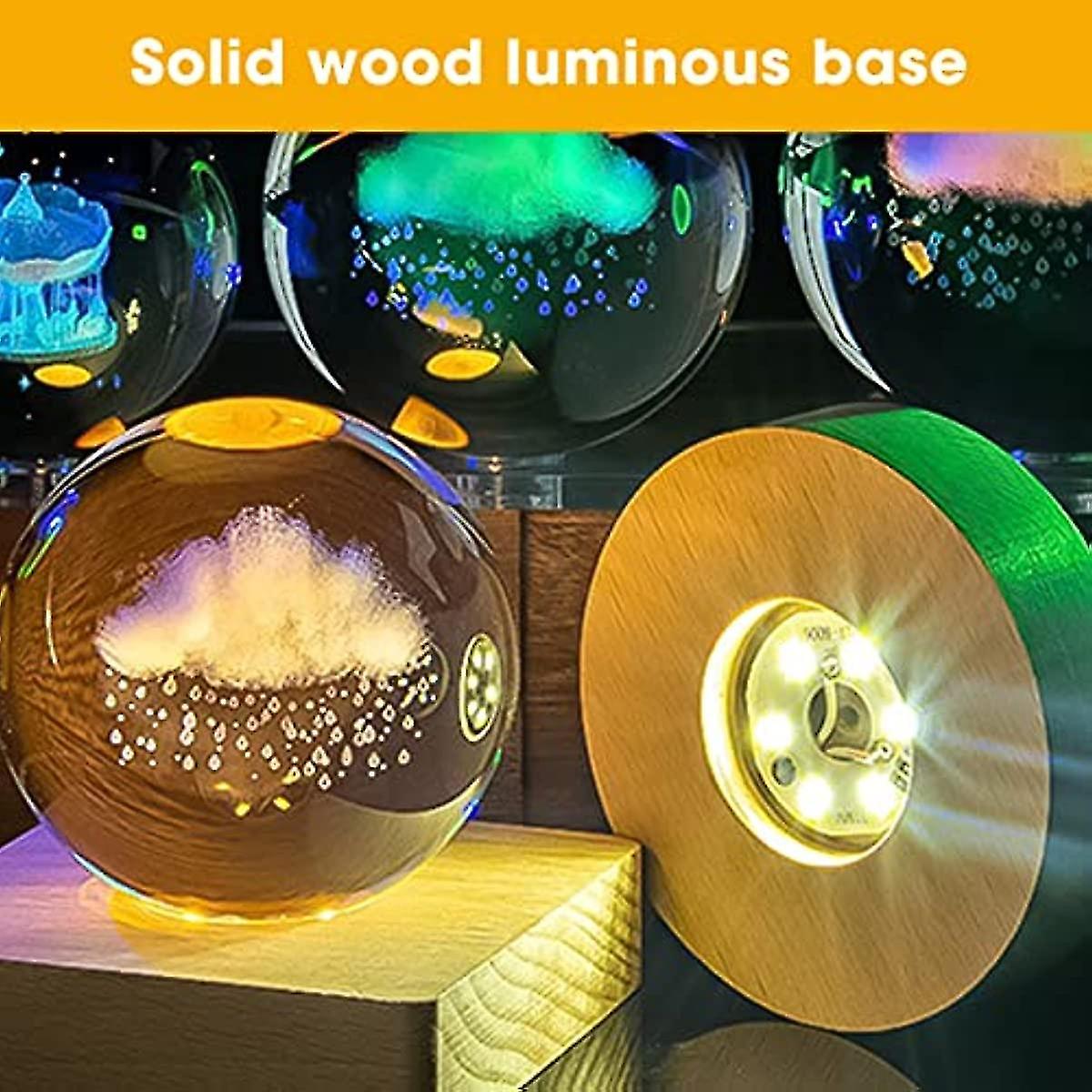 Silicone Resin Mould  Epoxy Resin Mould  Ball Round Silicone Mould  Light Resin Mould  Lamp Silicone Mould  With 2pcs Led Light Lamp Desktop Display B