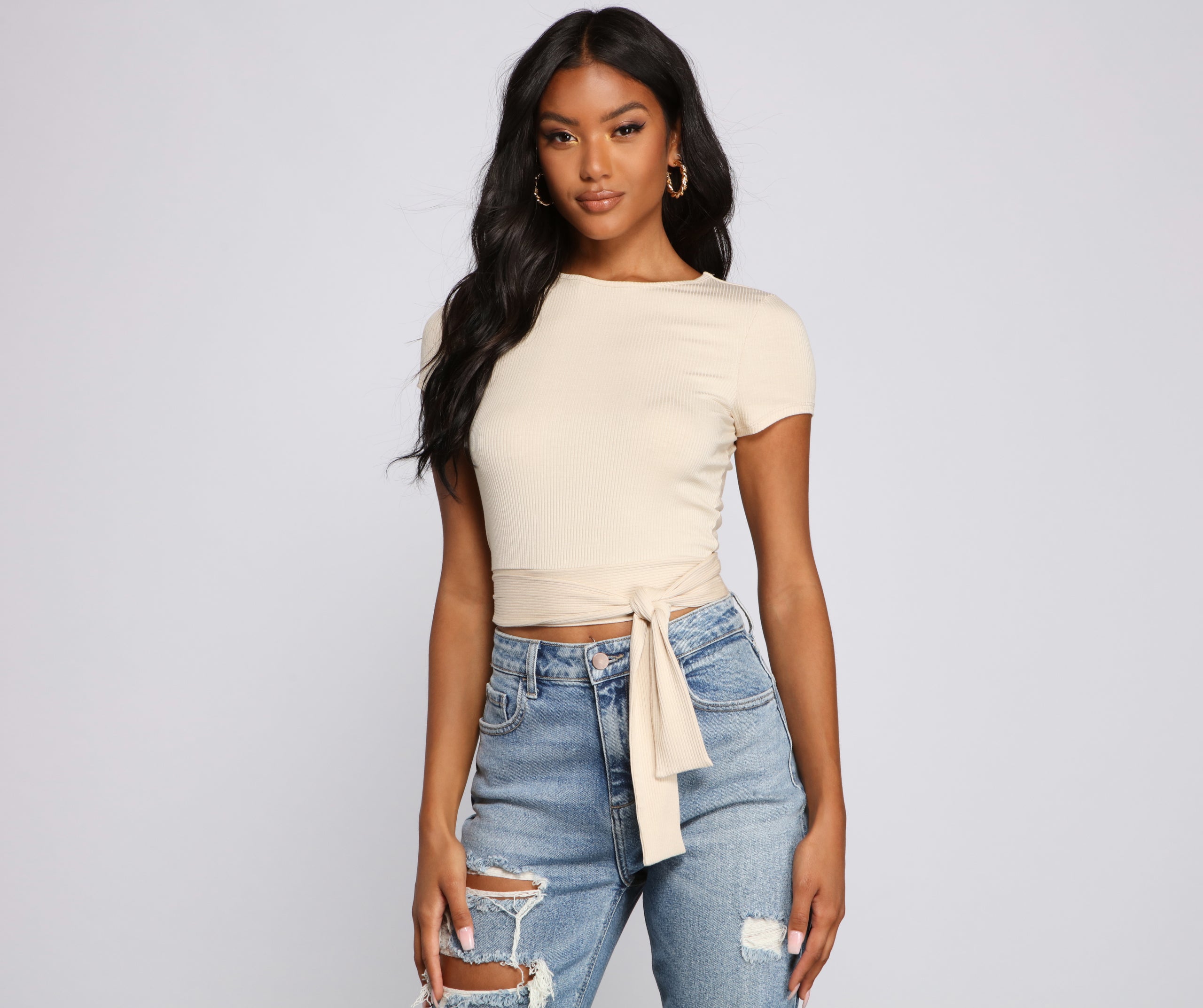 Basic Mood Ribbed Knit Crop Top