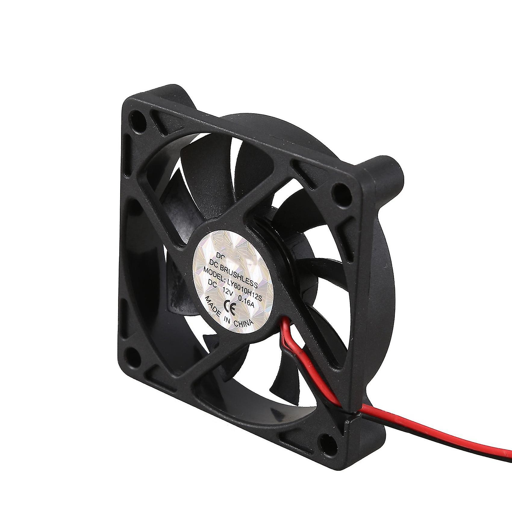 2x Desktop Pc Case Dc 12v 0.16a 60mm 2 Pin Cooler Cooling Fan