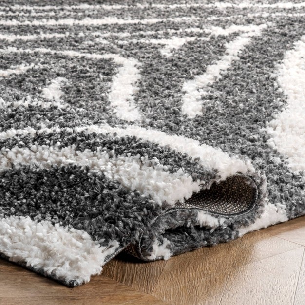 4 x27 x6 x27 Everlynn Zebra Shag Area Rug Off White black Nuloom