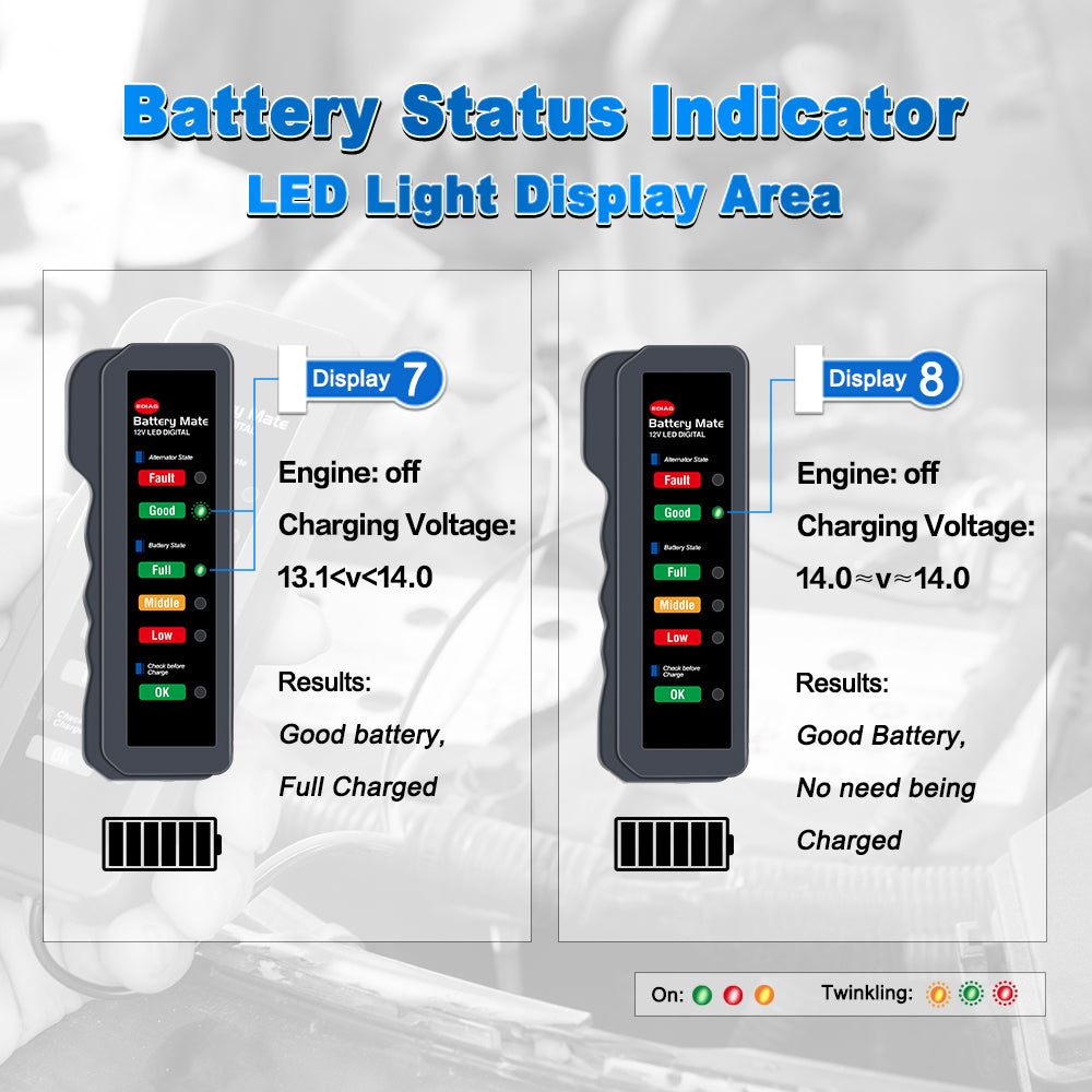 12V Car Digital Alternator Battery Tester