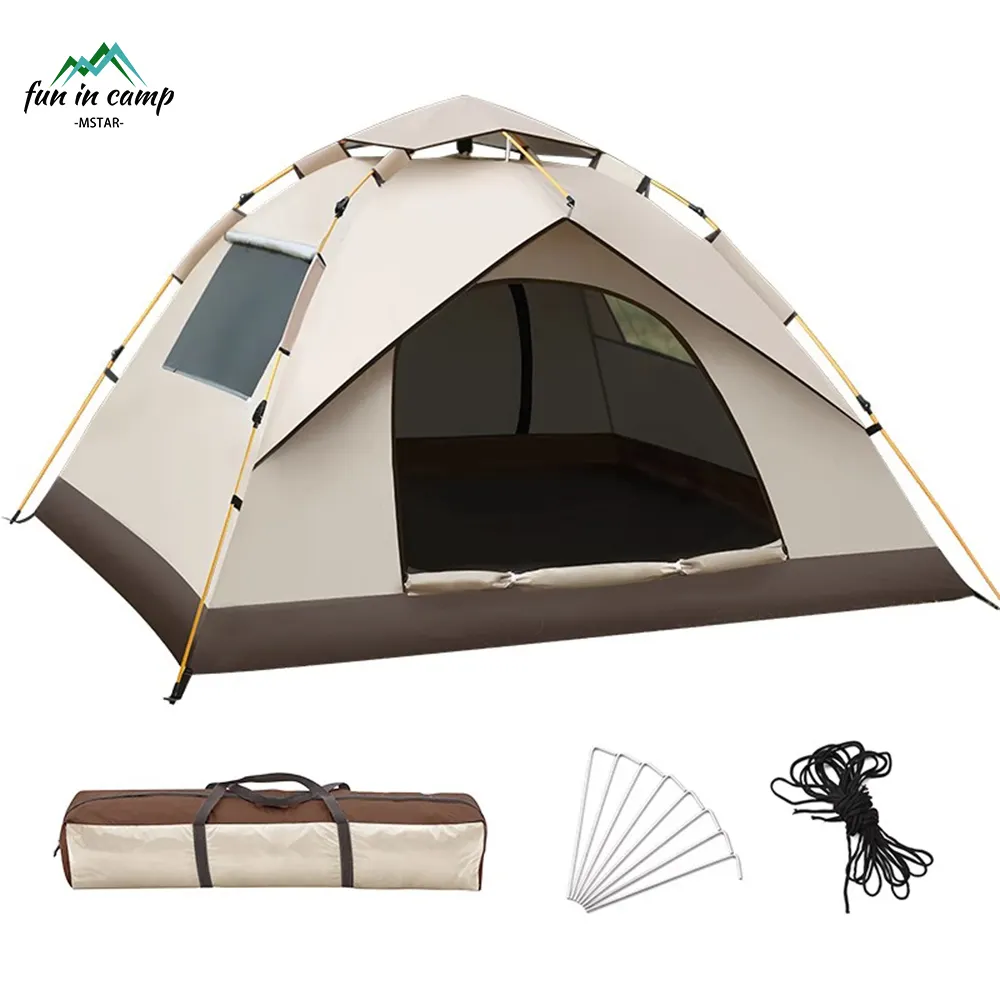 Hot Selling Outdoor Hiking Family 3 4 Person Tent Waterproof And Windproof Camping Mountain Quick Portable