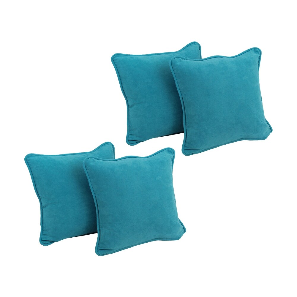 Blazing Needles 18 Inch Microsuede Throw Pillows (Set of 4)