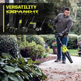 RYOBI 40V HP Brushless Cordless Battery String Trimmer  Leaf Blower w Extra 5-Pack of Pre-Cut Line 4.0 Ah Battery  Charger RY40960-AC